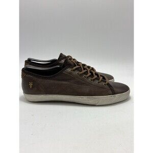 Frye Chambers Men's 9 Dark Brown Leather Lace Up Sneakers Shoes Leather Laces